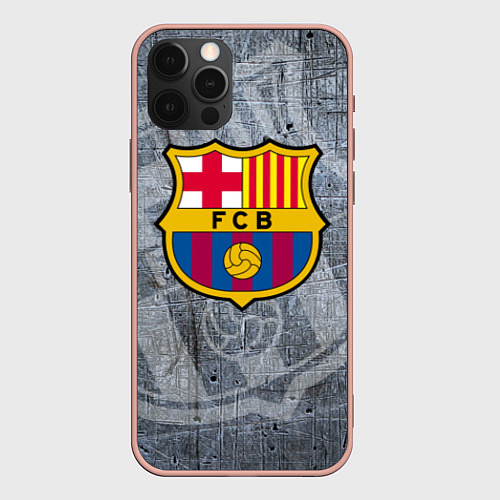 Чехол iPhone 12 Pro Max Barcelona / 3D-Светло-розовый – фото 1