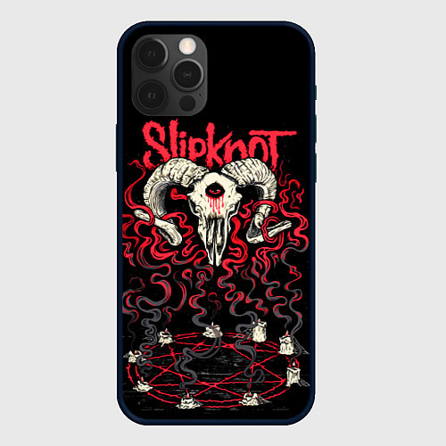 Чехол iPhone 12 Pro Max Slipknot / 3D-Черный – фото 1