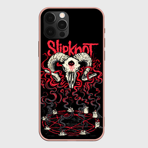 Чехол iPhone 12 Pro Max Slipknot / 3D-Светло-розовый – фото 1