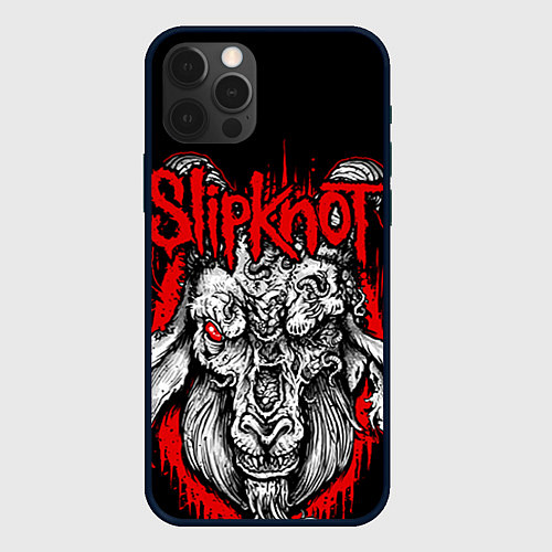 Чехол iPhone 12 Pro Max Slipknot / 3D-Черный – фото 1