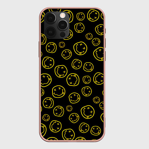 Чехол iPhone 12 Pro Max Nirvana Pattern / 3D-Светло-розовый – фото 1