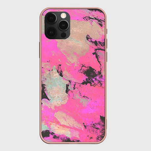 Чехол iPhone 12 Pro Max Краска / 3D-Светло-розовый – фото 1