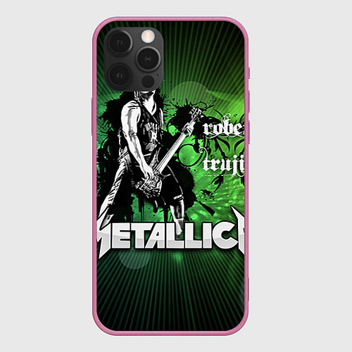 Чехол iPhone 12 Pro Max Metallica: Robert Trujillo / 3D-Малиновый – фото 1