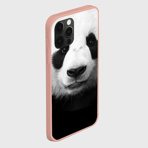 Чехол iPhone 12 Pro Max Взгляд панды / 3D-Светло-розовый – фото 2