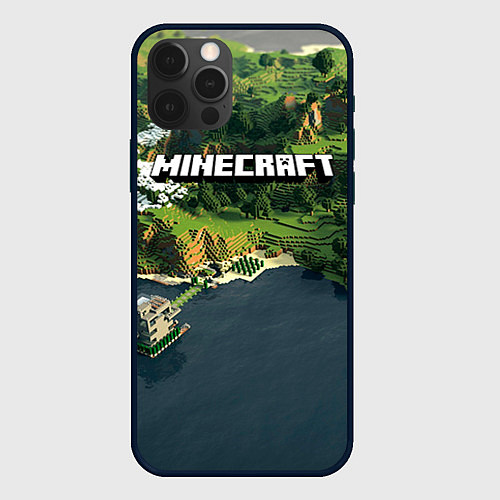 Чехол iPhone 12 Pro Max Minecraft Location / 3D-Черный – фото 1