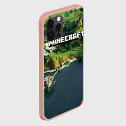 Чехол для iPhone 12 Pro Max Minecraft Location, цвет: 3D-светло-розовый — фото 2