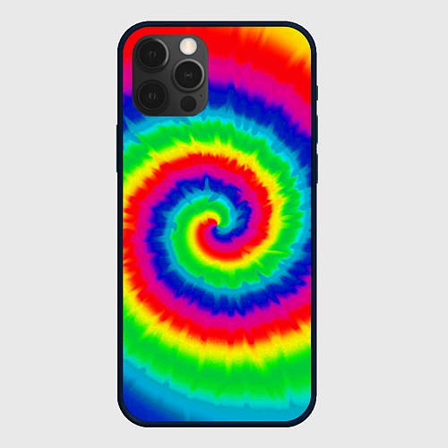 Чехол iPhone 12 Pro Max Tie dye / 3D-Черный – фото 1