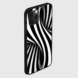 Чехол для iPhone 12 Pro Max Оптические иллюзии, цвет: 3D-черный — фото 2
