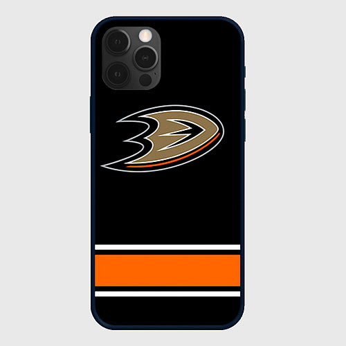 Чехол iPhone 12 Pro Max Anaheim Ducks Selanne / 3D-Черный – фото 1