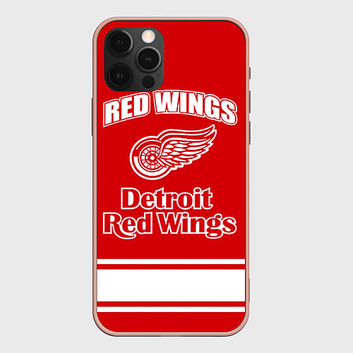 Чехол iPhone 12 Pro Max Detroit red wings / 3D-Светло-розовый – фото 1