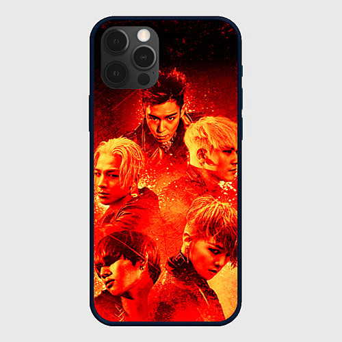 Чехол iPhone 12 Pro Max Big Bang: Flame Boys / 3D-Черный – фото 1