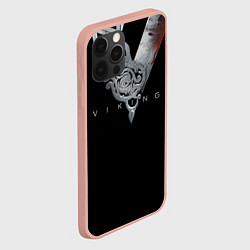 Чехол для iPhone 12 Pro Max Vikings Emblem, цвет: 3D-светло-розовый — фото 2
