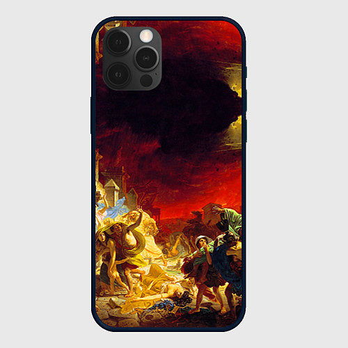 Чехол iPhone 12 Pro Max Брюллов Последний день Помпеи / 3D-Черный – фото 1