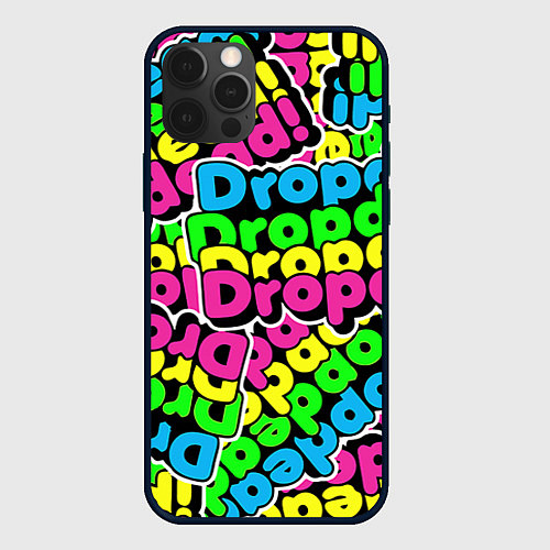 Чехол iPhone 12 Pro Max Drop Dead: Acid Pattern / 3D-Черный – фото 1