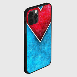 Чехол для iPhone 12 Pro Max Grunge superhero line - геометрические линии, цвет: 3D-черный — фото 2