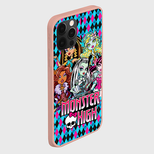 Чехол iPhone 12 Pro Max Monster High / 3D-Светло-розовый – фото 2