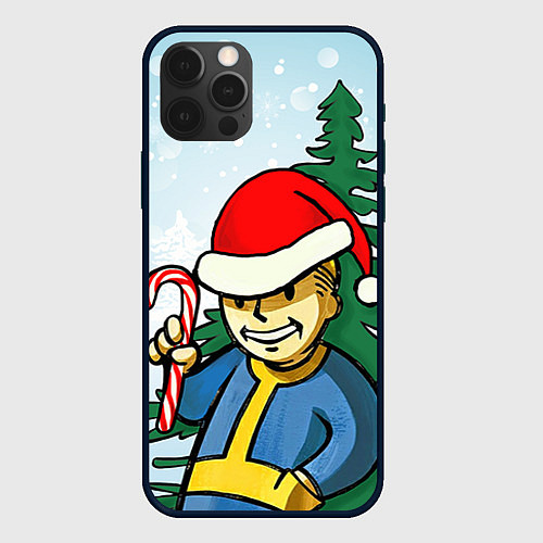 Чехол iPhone 12 Pro Max Fallout Christmas / 3D-Черный – фото 1