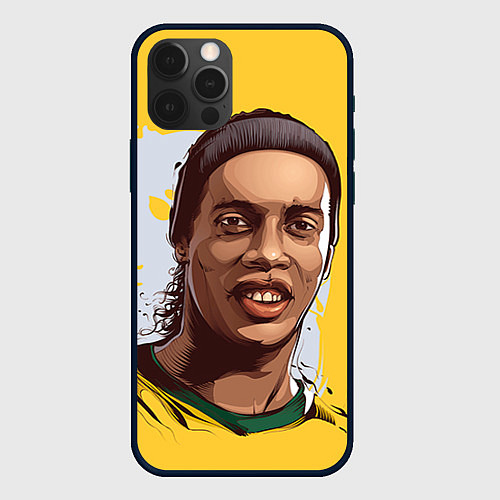 Чехол iPhone 12 Pro Max Ronaldinho Art / 3D-Черный – фото 1