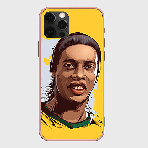 Чехол iPhone 12 Pro Max Ronaldinho Art / 3D-Светло-розовый – фото 1