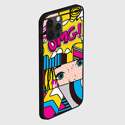 Чехол для iPhone 12 Pro Max POP ART, цвет: 3D-черный — фото 2