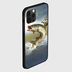 Чехол для iPhone 12 Pro Max Дерзская щука, цвет: 3D-черный — фото 2