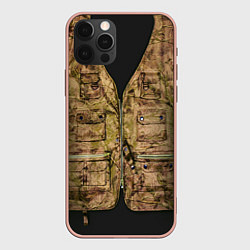 Чехол для iPhone 12 Pro Max Жилетка охотника, цвет: 3D-светло-розовый