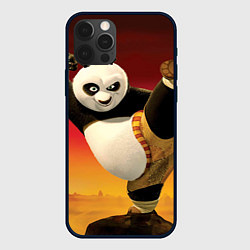 Чехол для iPhone 12 Pro Max Кунг фу панда, цвет: 3D-черный