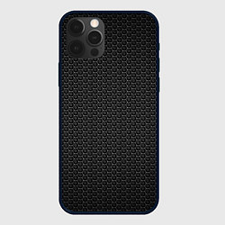 Чехол для iPhone 12 Pro Max Metal Texture, цвет: 3D-черный