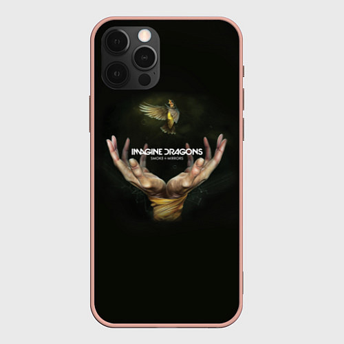 Чехол iPhone 12 Pro Max Imagine Dragons: Smoke + Mirrors / 3D-Светло-розовый – фото 1
