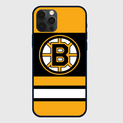 Чехол iPhone 12 Pro Max Boston Bruins / 3D-Черный – фото 1