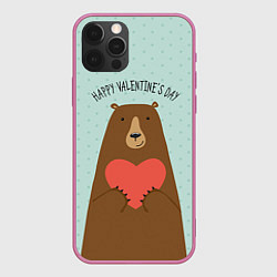 Чехол iPhone 12 Pro Max Медведь с сердцем