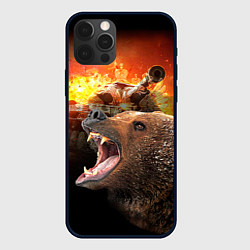 Чехол для iPhone 12 Pro Max Защитник, цвет: 3D-черный