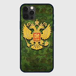 Чехол iPhone 12 Pro Max Герб на камуфляже