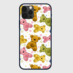 Чехол для iPhone 12 Pro Max Любимые медвежата, цвет: 3D-черный