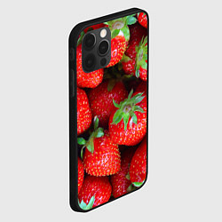 Чехол для iPhone 12 Pro Max Клубничная, цвет: 3D-черный — фото 2