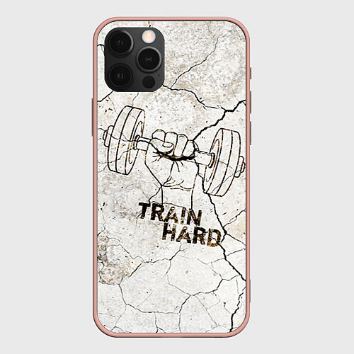 Чехол iPhone 12 Pro Max Train hard / 3D-Светло-розовый – фото 1