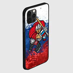 Чехол для iPhone 12 Pro Max Русский хоккеист, цвет: 3D-черный — фото 2