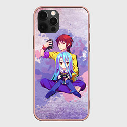 Чехол для iPhone 12 Pro Max No Game No Life, цвет: 3D-светло-розовый