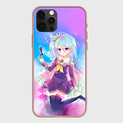 Чехол iPhone 12 Pro Max No Game No Life / 3D-Светло-розовый – фото 1