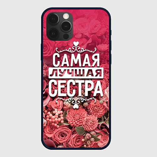 Чехол iPhone 12 Pro Max Лучшая сестра / 3D-Черный – фото 1