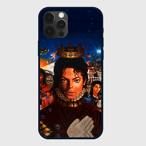 Чехол iPhone 12 Pro Max Michael Jackson: Pop King / 3D-Черный – фото 1