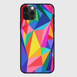 Чехол для iPhone 12 Pro Max Радуга, цвет: 3D-черный