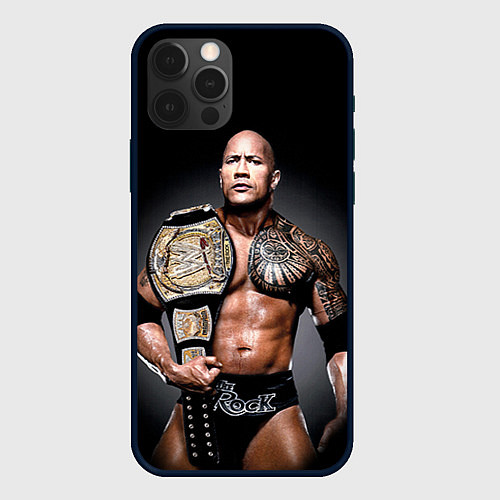 Чехол iPhone 12 Pro Max Dwayne Johnson / 3D-Черный – фото 1