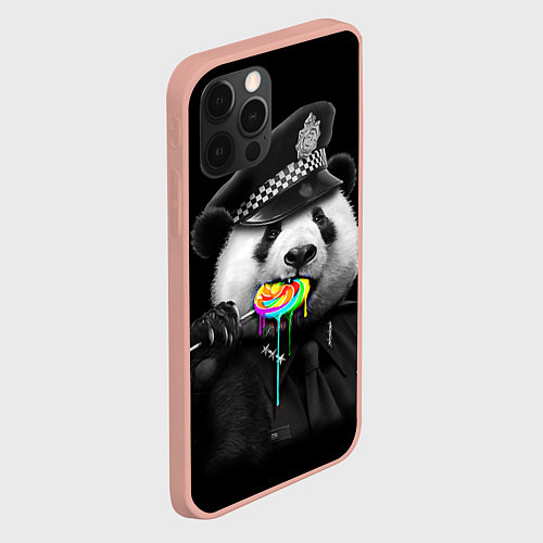 Чехол iPhone 12 Pro Max Панда с карамелью / 3D-Светло-розовый – фото 2