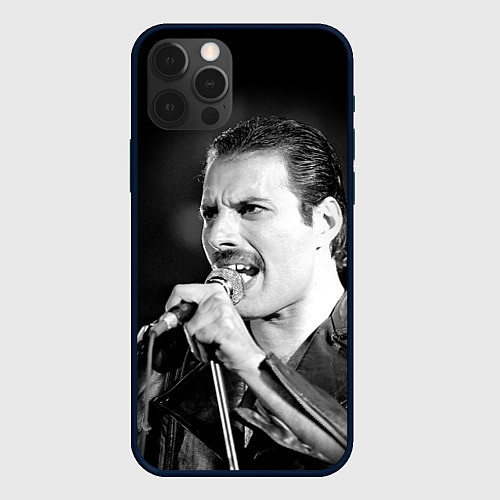 Чехол iPhone 12 Pro Max Фредди Меркьюри / 3D-Черный – фото 1