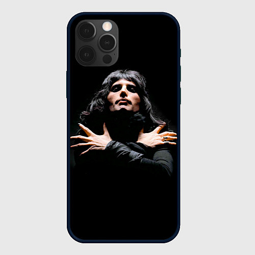 Чехол iPhone 12 Pro Max Фредди Меркьюри / 3D-Черный – фото 1