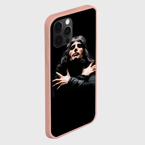 Чехол iPhone 12 Pro Max Фредди Меркьюри / 3D-Светло-розовый – фото 2