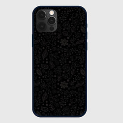 Чехол для iPhone 12 Pro Max Цветочки-травушки, цвет: 3D-черный