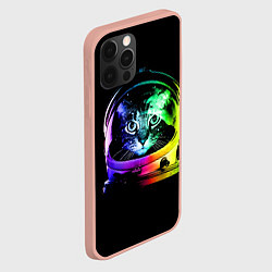 Чехол для iPhone 12 Pro Max Кот космонавт, цвет: 3D-светло-розовый — фото 2