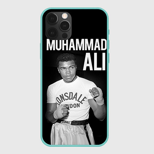 Чехол iPhone 12 Pro Max Muhammad Ali / 3D-Мятный – фото 1